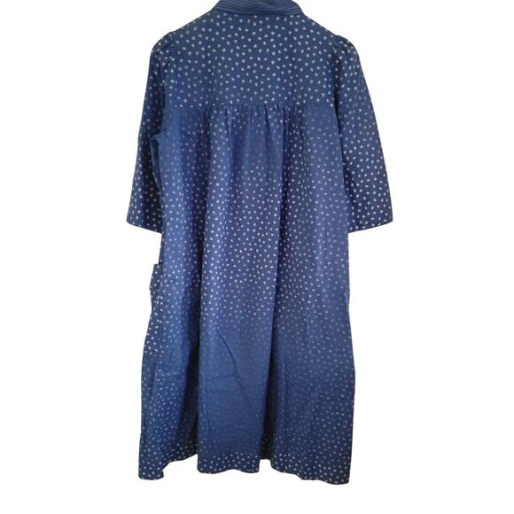 Vintage Models Coat Blue Floral Housecoat - Picture 6 of 8
